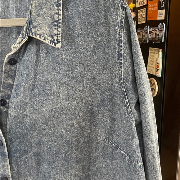 Joan Rivers Women Size XL Denim Shirt Jacket Blue Pocket - Picture 5 of 10